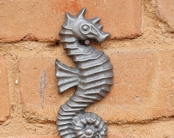 Rustic Cast Iron Seahorse | Garden Wall Art Ornament