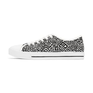 Women&#39;s Low Top Sneakers Shoes BOGOLAN Print, African Design, Perfect gifts, Different and Unique,
