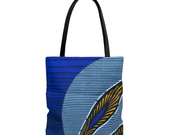 AOP Tote Bag WAX PRINT, Afrikanisches Design, Besondere Geschenke, Einzigartig