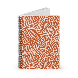 Spiral Notebook - Ruled Line Bogolan print, African Design, Perfect gifts, Different and Unique,