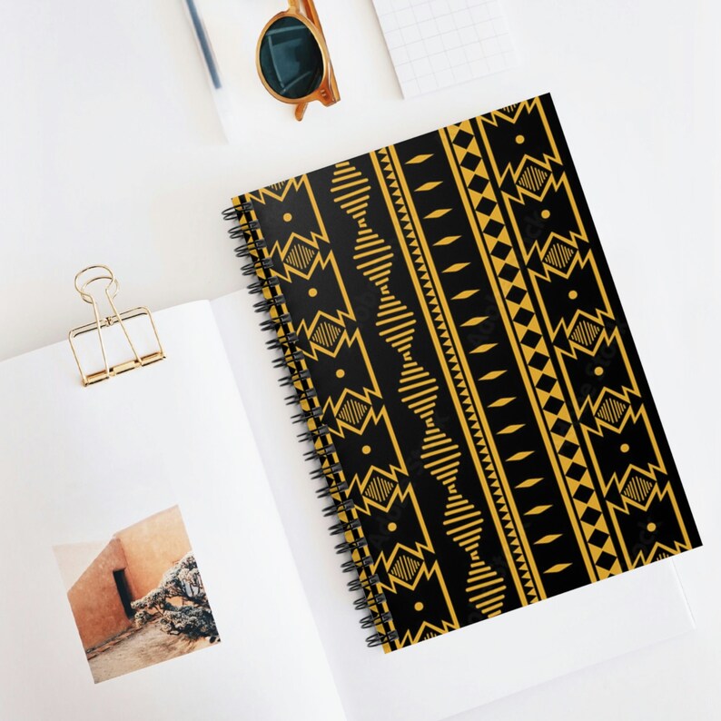 Spiral Notebook - Ruled Line BOGOLAN PRINT African Design, Perfect and ...