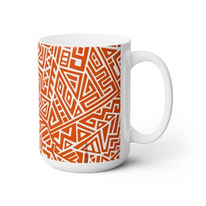 Ceramic Mug 15oz  Bogolan print, African Design, Perfect gifts, Different and Unique,