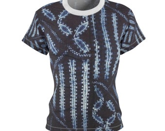 Women's AOP Cut & Sew Tee West Africa Traditional Print, African Design, Perfect gifts, Different and Unique