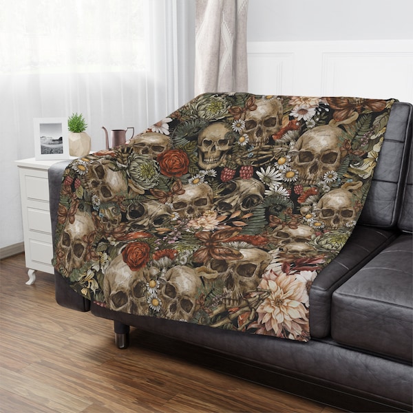 Eternal Bloom Skull Quilted Blanket NCU0TL1911