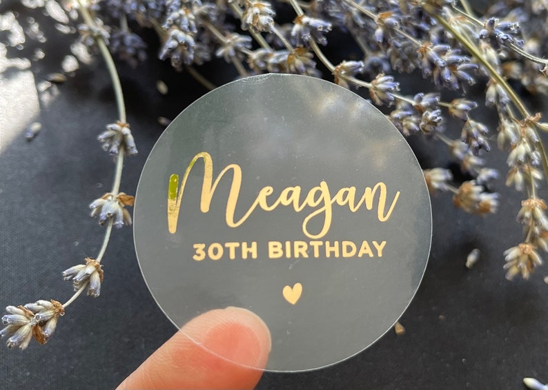 30th Birthday Sticker, Personalized Foiled Birthday Stickers, Birthday ...