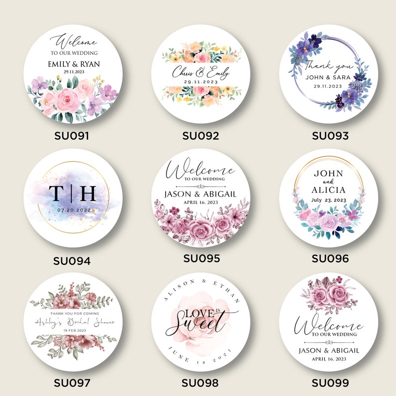 Custom stickers, Thank you stickers, wedding stickers, wedding favors, baby shower, birthday, bridal shower, bachelorette, business logo image 7