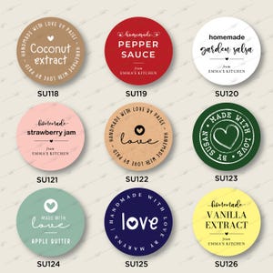 Canning Labels Mason Jar Labels Salsa Labels Homemade Canning Sticker Personalized Canning Jar Label Minimalist Canning Labels for Salsa