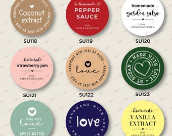 Canning Labels Mason Jar Labels Salsa Labels Homemade Canning Sticker Personalized Canning Jar Label Minimalist Canning Labels for Salsa