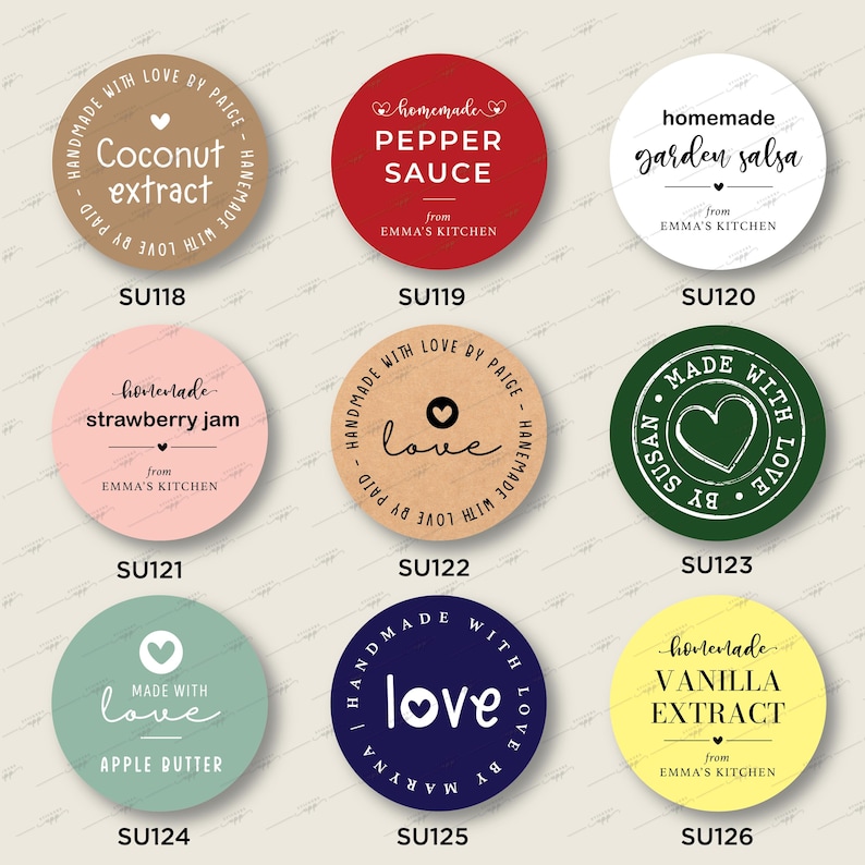 Canning Labels Mason Jar Labels Salsa Labels Homemade Canning Sticker ...