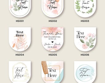 Custom Hand Sanitizer stickers, Minimalist Sticker, Wedding stickers, Favor Stickers, Personalized Labels, Baby shower sticker, party favor