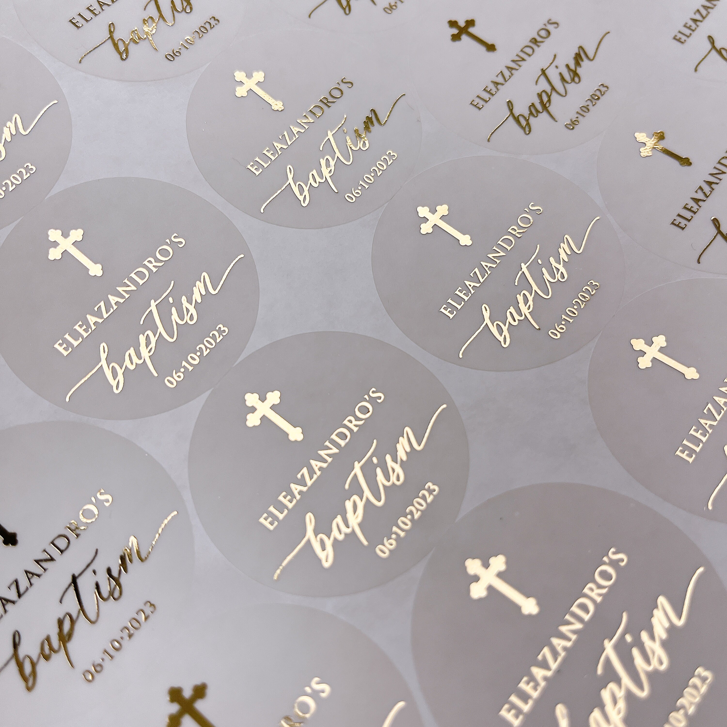 Baptism Stickers,personalized Baptism Sticker, Foil Decoration and ...