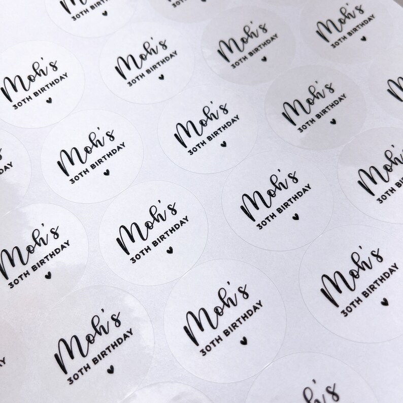 30th Birthday Sticker, Personalized Foiled Birthday Stickers, Birthday ...