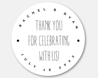 Custom Minimalist stickers, Minimalist Sticker, Wedding stickers, Favor Stickers, Personalized Labels, Custom Label, Stickers, wedding favor
