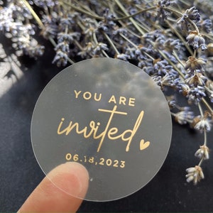 Invitation Seal Sticker, Invited Wedding Stickers, Minimalist Foil Wedding Stickers, Wedding Envelope Seals, Wedding Favor Foil Stickers