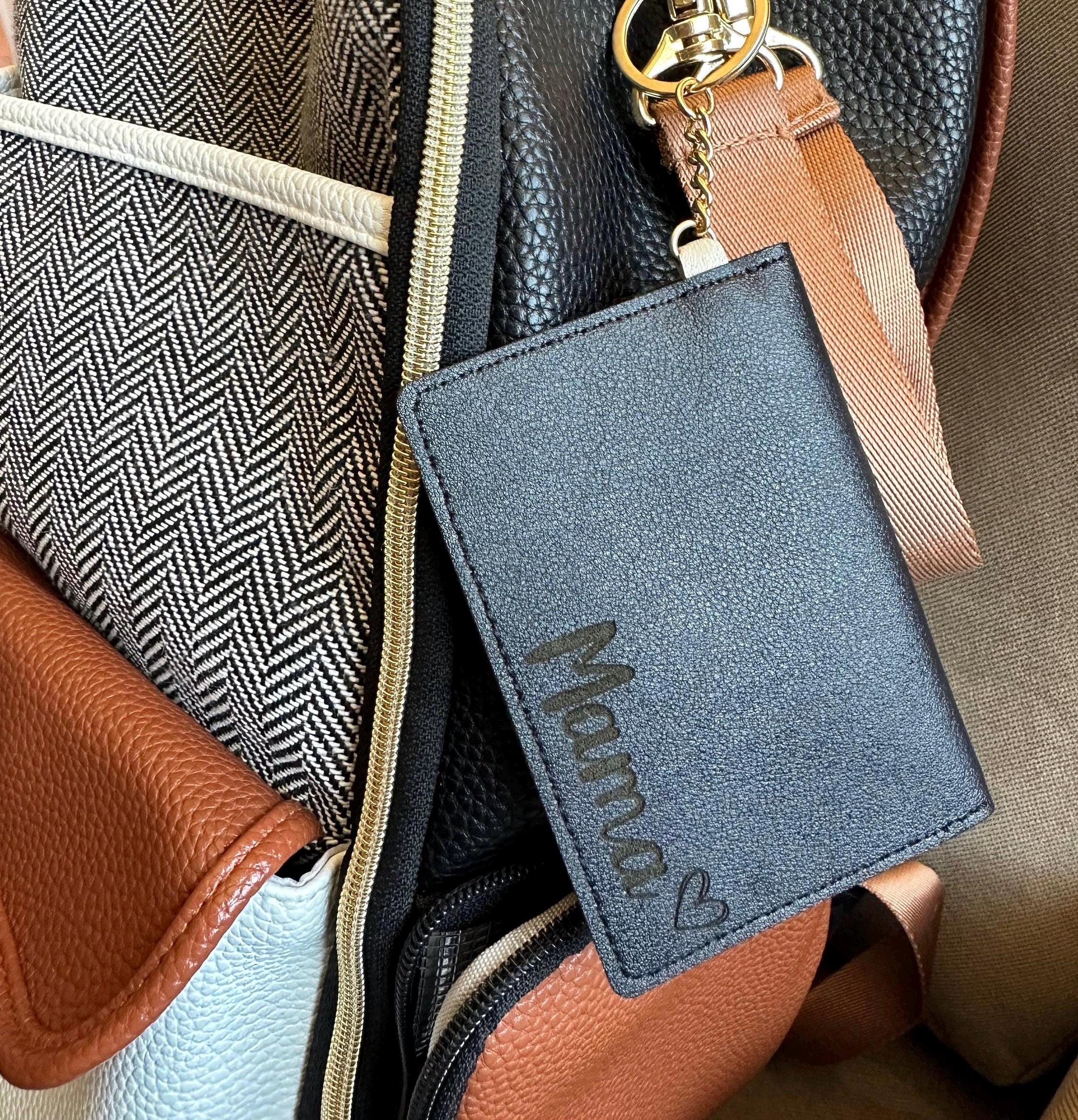 Personalized Keychain Wallet: Faux Leather Card Holder