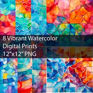 Vibrant Watercolor Digital Print