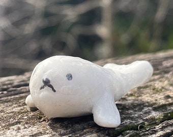 Baby Seal Figurine|Handmade Clay Desk Pet