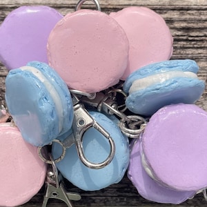 Pastel Macaron Keychain|Handmade Clay Keychain Charm