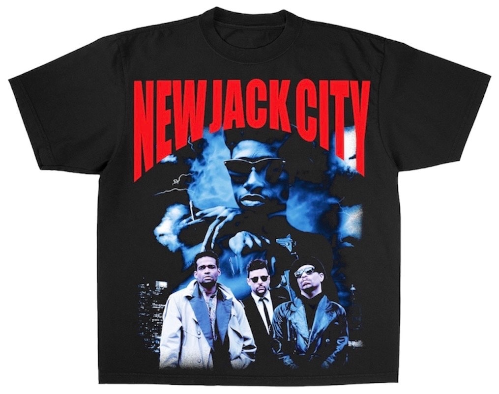 90s new jack city ムービーTシャツ ラップT 映画T 91年 NEW JACK CITY Print S/S Tee 黒 L 90s ニュージャック