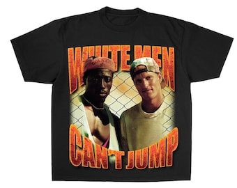 White Men Cant Jump Vintage 90s T-shirt, Gift for Woman and