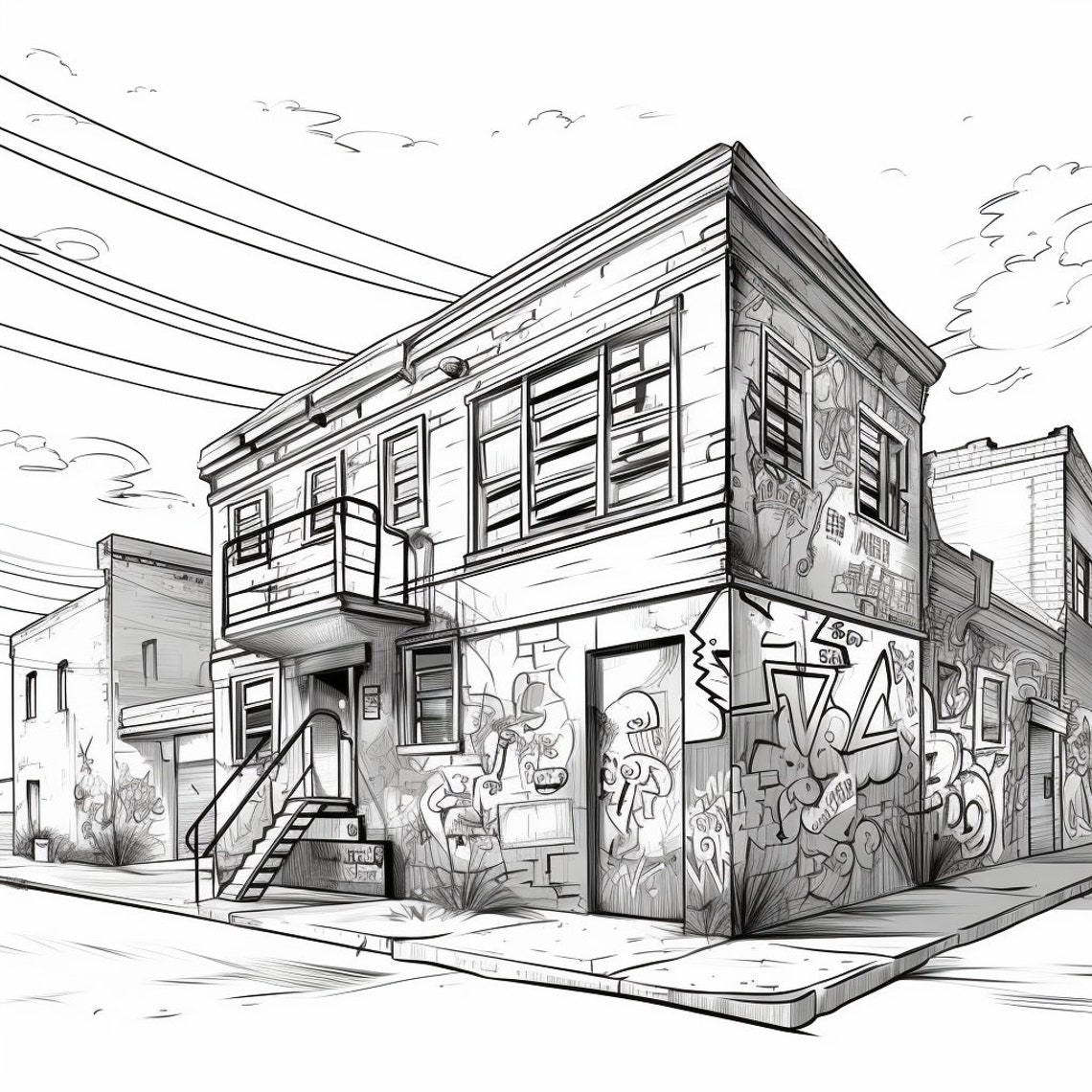 Graffiti Coloring Pages - Etsy