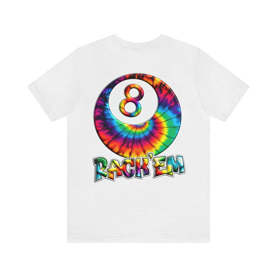 Tie Dye Rack'em 8ball Billiards Tee Etsy