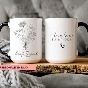 Beste vriend voor tante zwangerschapsaankondiging tante als cadeau Gepromoveerd tot tante cadeau Zwangerschapsaankondiging beste vriend mok Nieuwe tante cadeau