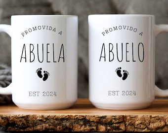 Spanische Schwangerschaftmitteilung Großeltern Schwangerschaftsankündigung Futuros Abuelitos Abuelo y abuela Anuncio de Embarazo Promovida a Abuela