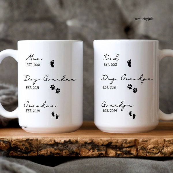 Promoted From Dog Grandparents To Human Grandparents, Pregnancy Announcement Dog Baby Announcement New Grandpa and Grandma Gift Grandparents