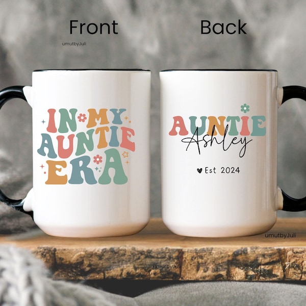 Personalized Auntie Mug, Bestie to Aunt, Gifts For Aunt,, Gift For Auntie, Cool Aunt Mug, Pregnancy Announcement Cup, Auntie to be Gift