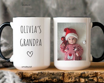 New Grandpa Mug Gift, First Time Grandpa Photo Mug Grandpa Gift From Baby Father's Day Gift I Love You Grandpa Mug with Photo Mug Grandad