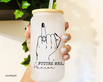 Personalized Future Mrs Mug Wedding Ring Finger Mug Engagement Gift Bride To Be Mug Bridal shower Gift Wedding Mug Bridal Shower Ring Finger