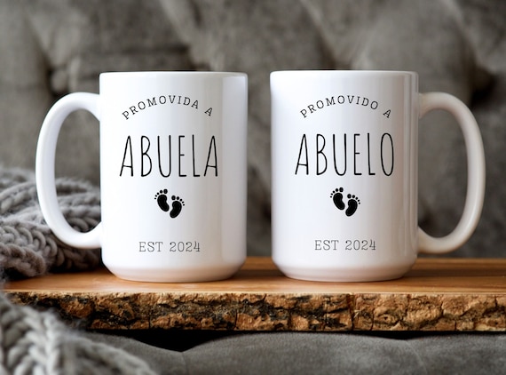 Spanish Pregnancy Announcement Grandparents Pregnancy Announcement Futuros Abuelitos Abuelo y abuela Anuncio de Embarazo Promovida a Abuela
