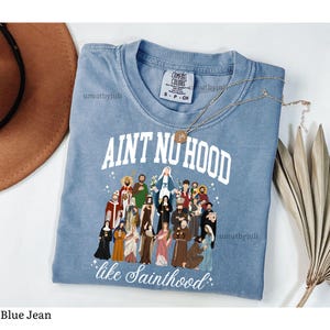 Catholic Saints Shirt for women Catholic Saints Gift Catholic Tshirt Catholic Apparel Funny Catholic Shirt All saints Day Catholic Dad Mom image 4