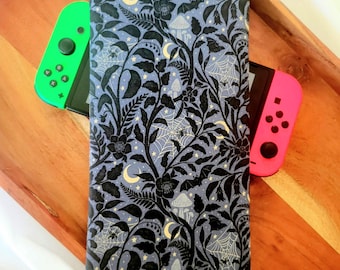 Midnight Garden Nintendo Switch Sleeve: Padded Dark Gothic Switch Carrying Case