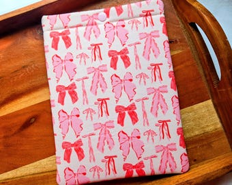 Pink Bows Boox Go 7 Sleeve, Padded Coquette Reader Pouch