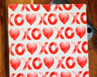 Padded Kobo Sleeve Case: XOXO Hugs Kisses Print, Multiple Fabric and Device Options
