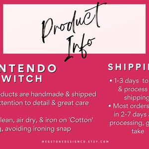 Funda para Nintendo Switch con estampado de cuadros rosas, acolchada y con cierre a presión imagen 7