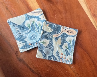 Thicket and Bramble Fox Fabric Corner Bookmark, Handmade Page Marker