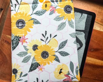 Sunflower Honeycomb Kindle Sleeve: Padded E-reader Case
