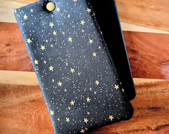 Black Stars Boox Sleeve, Padded Boox Cover with Snap, Fabric and Device Options