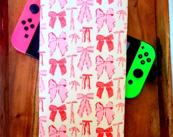 Pink Bows Coquette Nintendo Switch Case: Padded Gaming Pouch