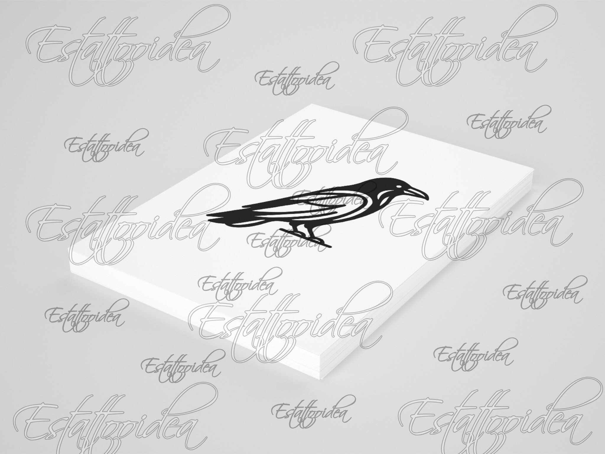 Minimalist Raven Tattoo | Crow Tattoo Design | Raven Drawing | Linear ...