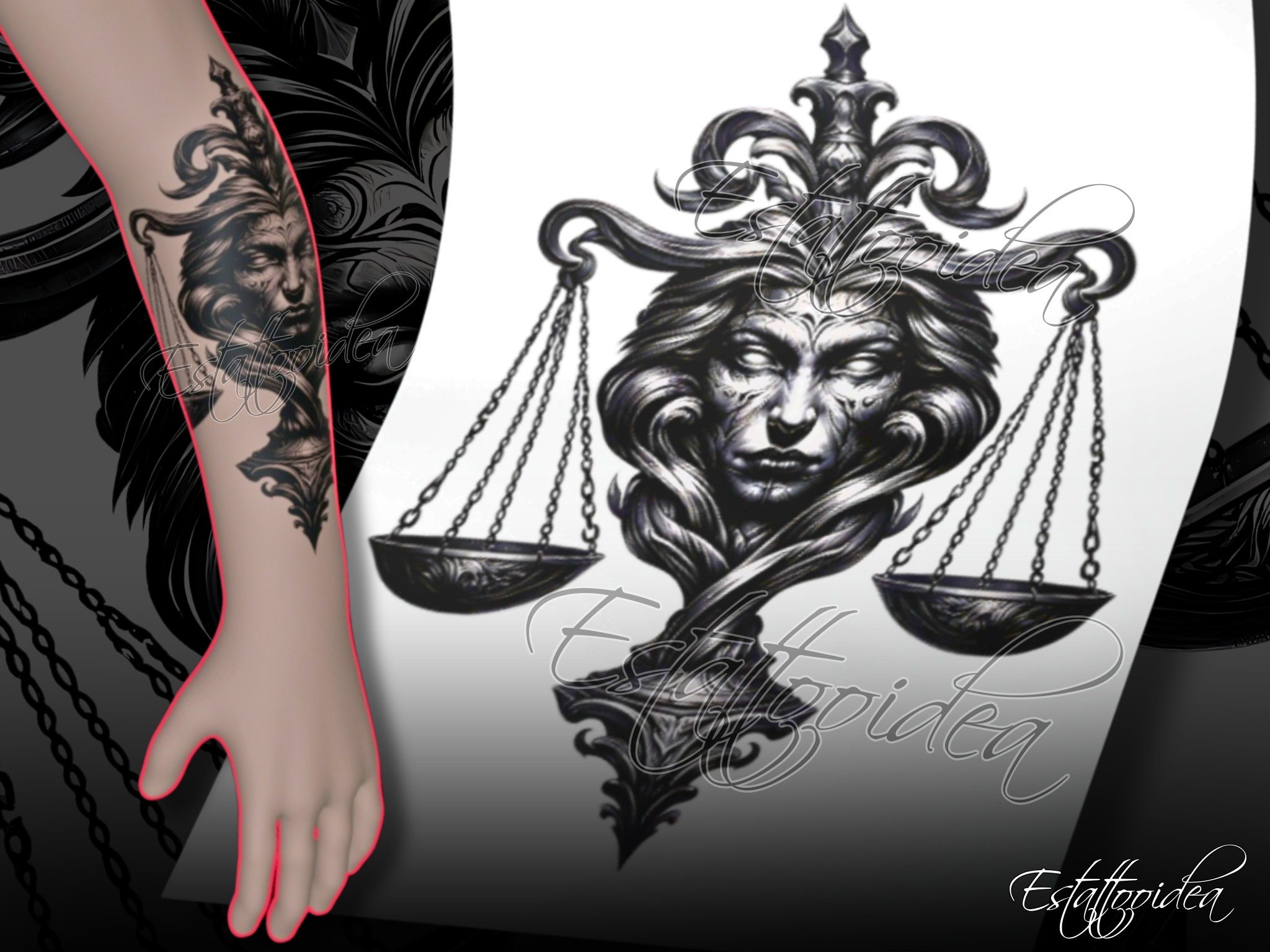 Stylish Libra Tattoo Designs for Men