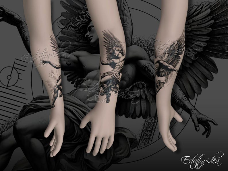 Angel Tattoo Design | Angel Tattoo | Falling Angel Tattoo | Angel ...
