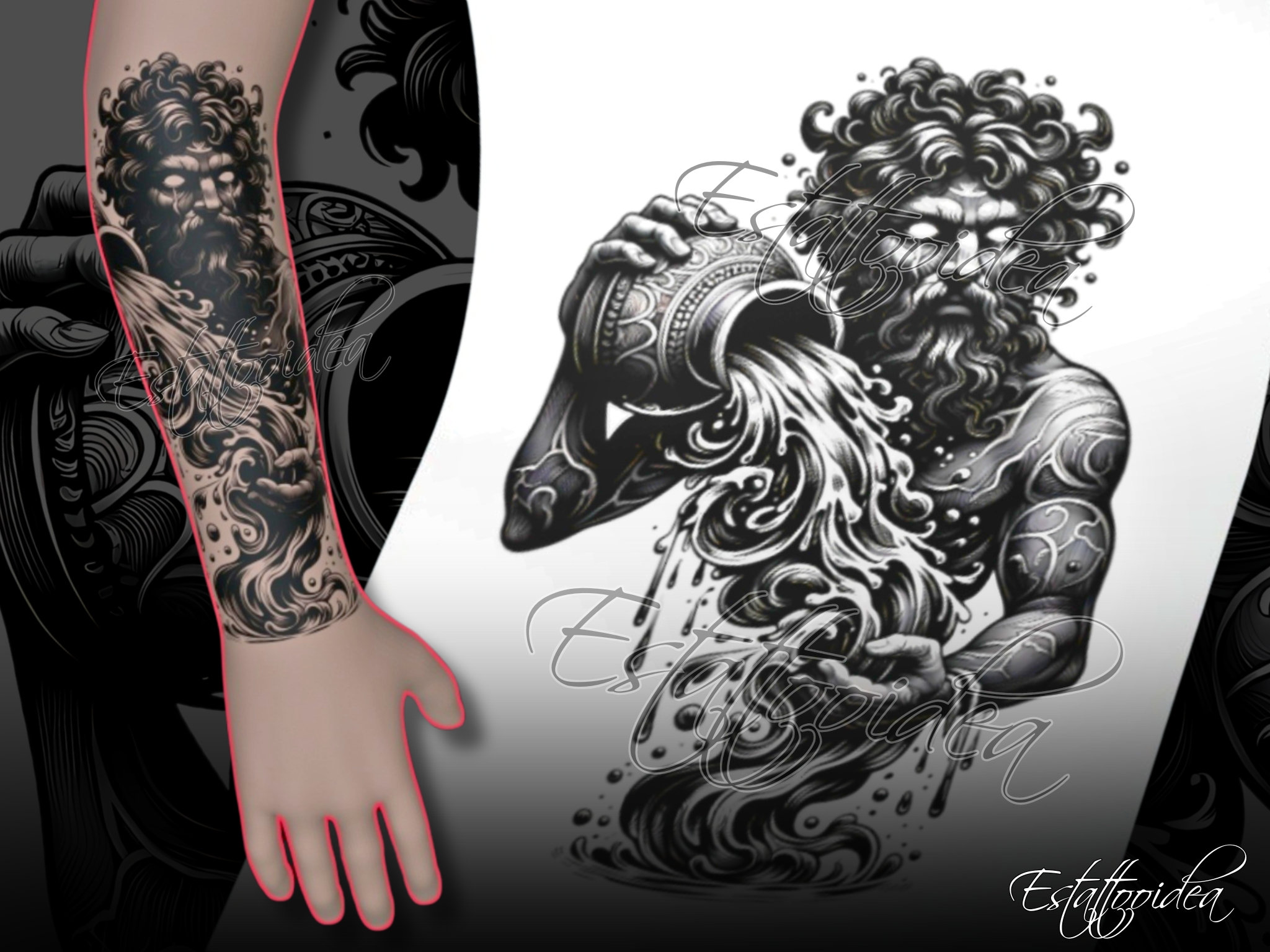 Aquarius Tattoo | Aquarius tattoo design | Aquarius sign tattoo | Tattoo for aquarius | Aquarius symbol tattoo | Aquarius zodiac tattoo