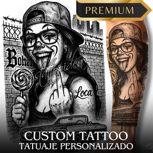 Custom Tattoo Design - Premium - Complex - 3-4 or more elements - Full Sleeve Tattoo - Big Tattoo - Tattoo designer