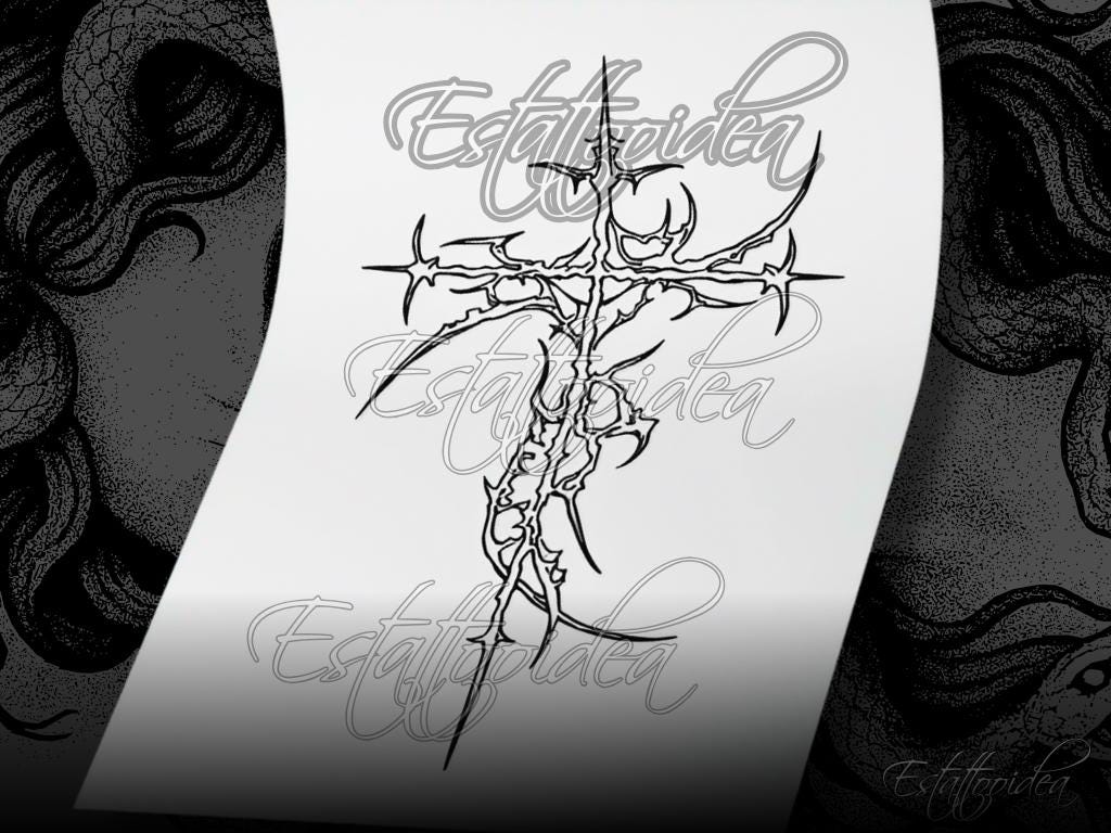 Tribal cross tattoo - Etsy 日本, image size:1024x768