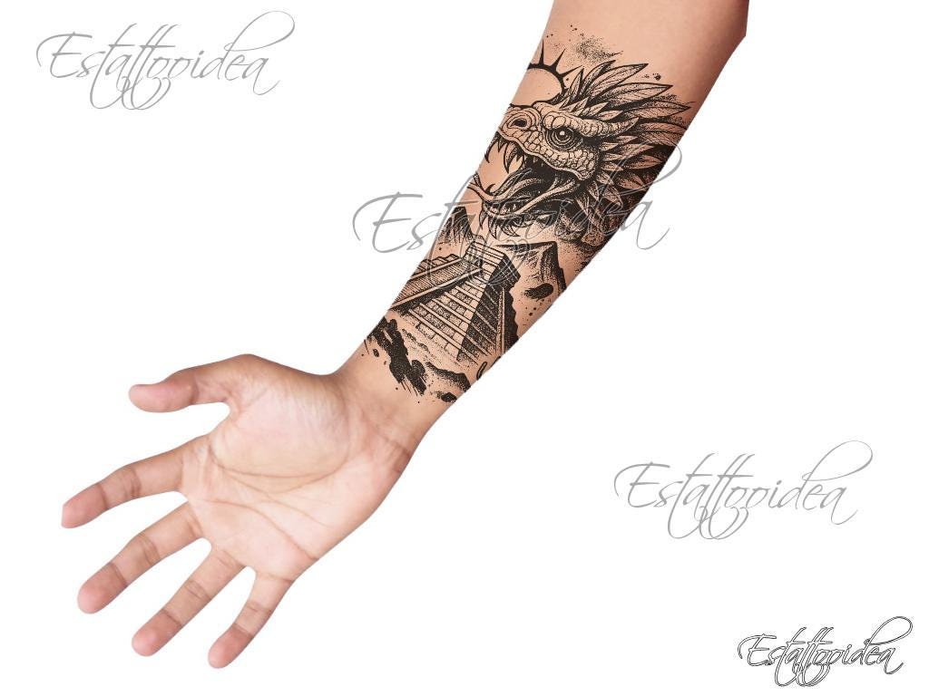 Quetzalcoatl Tattoo | Quetzalcoatl | Feathered Serpent | Aztec Tattoo ...