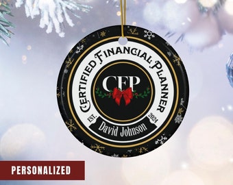 CFP Certified Financial Planner Ornament personalized Christmas ornament gift for Certified Financial Planner CFP custom name ornament